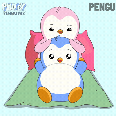 Two Penguins With Name Pengu GIF