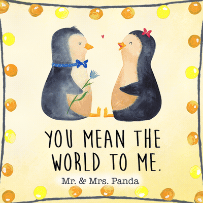 Two Penguins You Mean The World To Me GIF