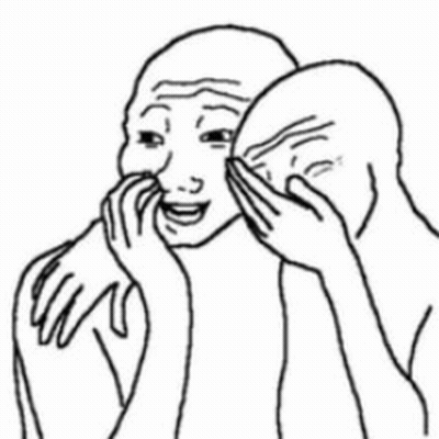 Two People Covering Eyes GIF