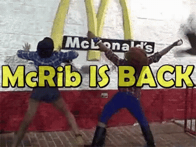 Two People Dancing In Front Of McDonald's Sign GIF