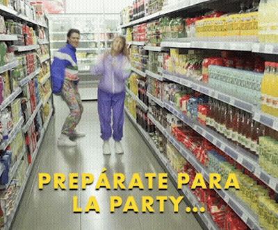 Two People Dancing In Grocery Store GIF