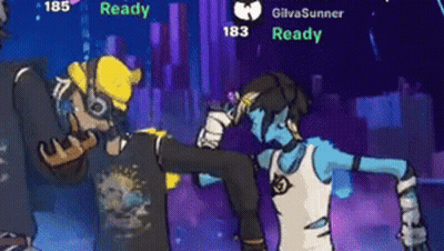 Two People High-Fiving In A Video Game GIF