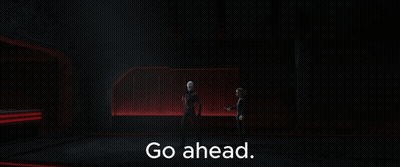 Two People In Dark Room Saying Go Ahead GIF