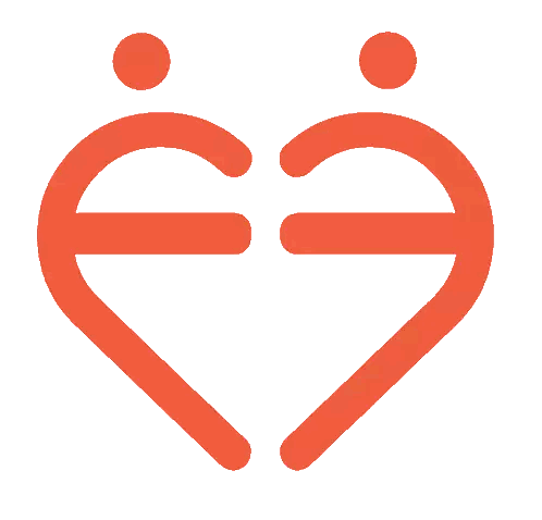 Two People Inside Heart Icon Sticker