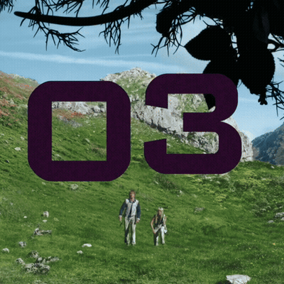 Two People Walking In Grassy Field With 03 GIF