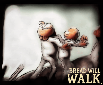Two People With Bread Will Walk GIF