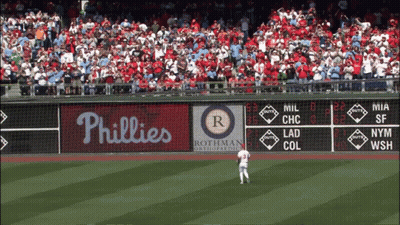 Two Phillies Baseball Players In Dugout GIF