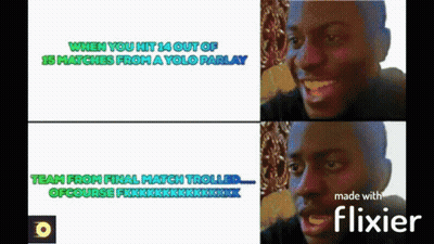 Two Pictures Of A Man With The Words When You Hit 14 Out Of 15 Matches From A Yolo Parlay Team From Final Match Trolled  GIF