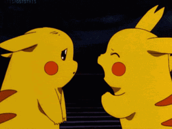 Two Pikachu Slap GIF