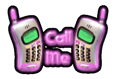 Two Pink Cell Phones Call Me Sticker