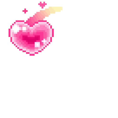Two Pink Hearts With Yellow Tails Sticker