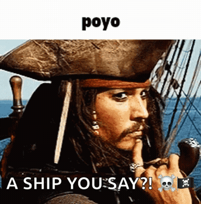 Two Pirate Ships Fighting At Night GIF