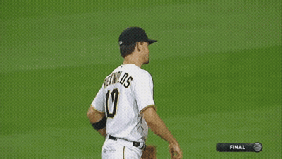 Two Pirates Baseball Players Are Hugging Each Other GIF