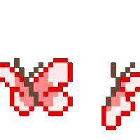 Two Pixel Art Butterflies Flying Sticker
