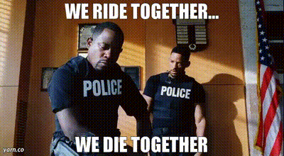 Two Police Officers American Flag We Ride Together GIF
