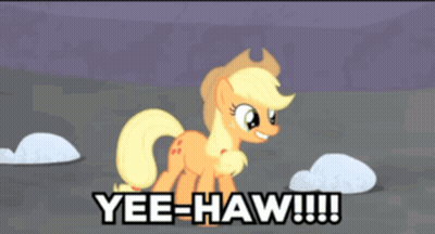 Two Ponies Saying Yee-Haw GIF