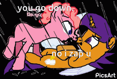 Two Ponies Saying You Go Down GIF