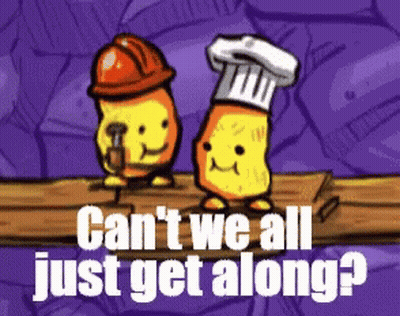 Two Potatoes Can't We All Just Get Along GIF
