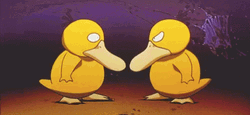Two Psyduck Looking Confused GIF