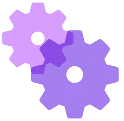 Two Purple Gear GIF