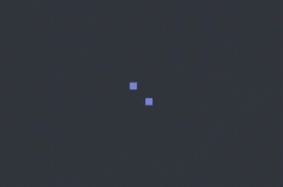 Two Purple Squares Are Floating In The Air On A Dark Background GIF