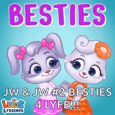 Two Rabbits Besties JW 4 Lyfe GIF