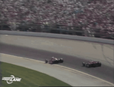 Two Race Cars On Track GIF