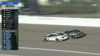 Two Race Cars On Track GIF