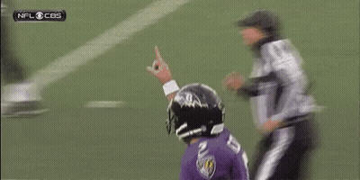 Two Ravens Football Players Running On Field GIF