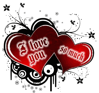 Two Red Hearts I Love You So Much Sticker