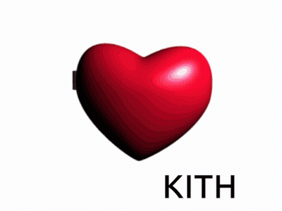 Two Red Hearts With Girl And Man Saying Kith GIF