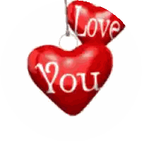 Two Red Hearts With Love Sticker