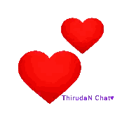 Two Red Hearts With Thiruda N Chaty Sticker