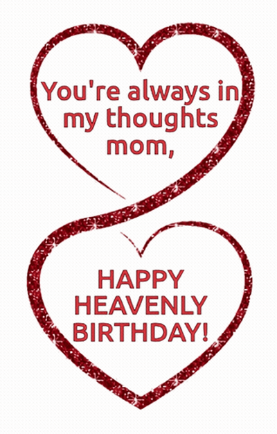 Two Red Hearts Youre Always In My Thoughts Mom GIF