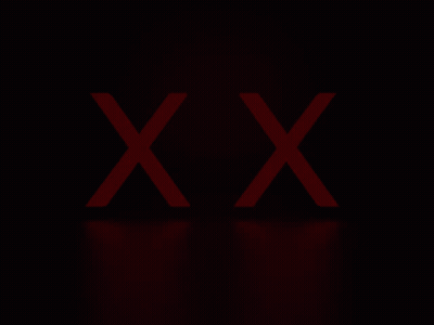 Two Red Xs On Dark Red Background GIF