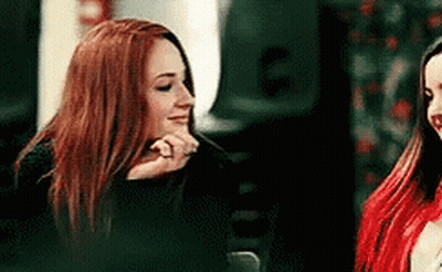 Two Redheaded Women Laughing GIF