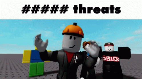 Two Roblox Characters ###### Threats GIF