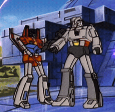 Two Robots Holding Hands GIF