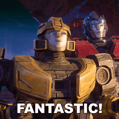 Two Robots Saying Fantastic GIF