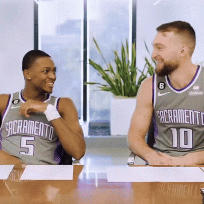 Two Sacramento Basketball Players GIF