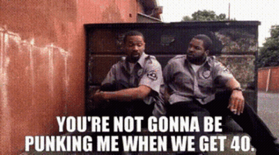 Two Security Guards Sitting Saying You're Not Gonna Be Punking Me GIF