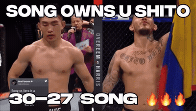 Two Shirtless Men Song Owns U Shito GIF