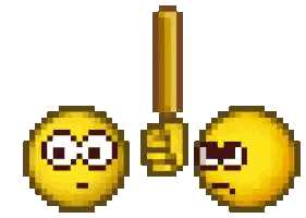 Two Smiley Faces With Stick In Mouth Sticker