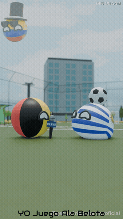 Two Soccer Balls With Yo Juego Ala Belota Oficial GIF