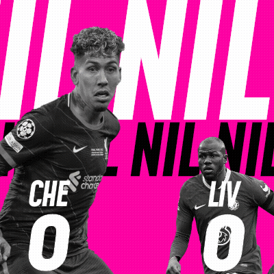 Two Soccer Players 0-0 Pink Background GIF