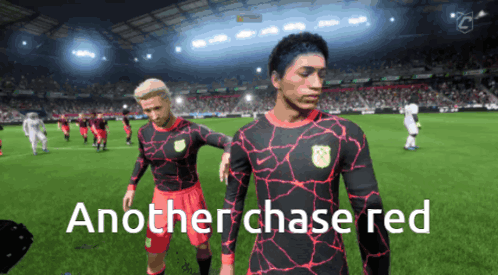 Two Soccer Players Another Chase Red GIF