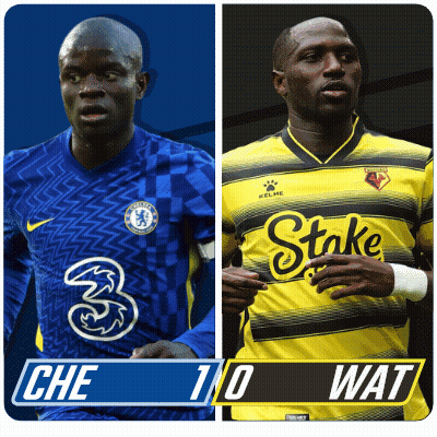 Two Soccer Players Are Standing Next To Each Other With A Score Of Che 10 Wat GIF