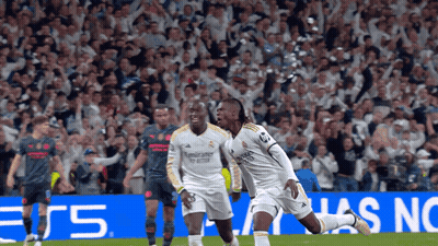 Two Soccer Players Celebrating Goal With EC5 Sign GIF