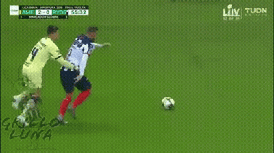 Two Soccer Players Fighting For Ball Sponsored By Liv GIF