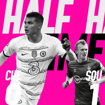 Two Soccer Players Half Time Pink Background GIF